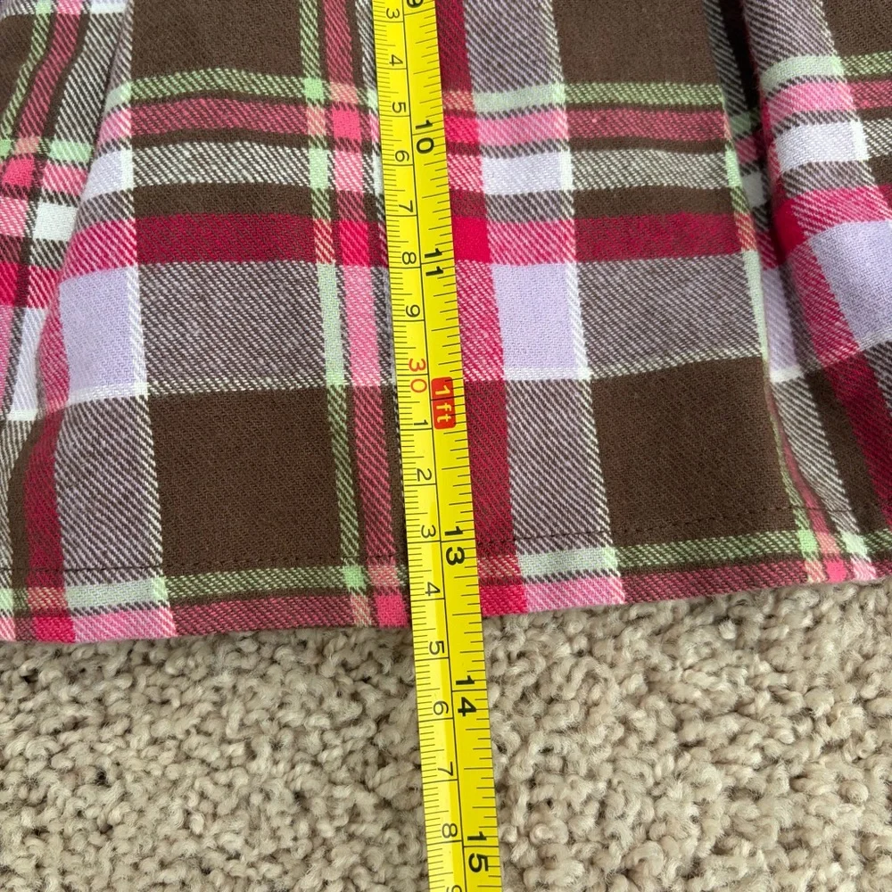 Gymboree NWT Pink, Lavender and Brown Plaid Mini Skirt/Skort size 6